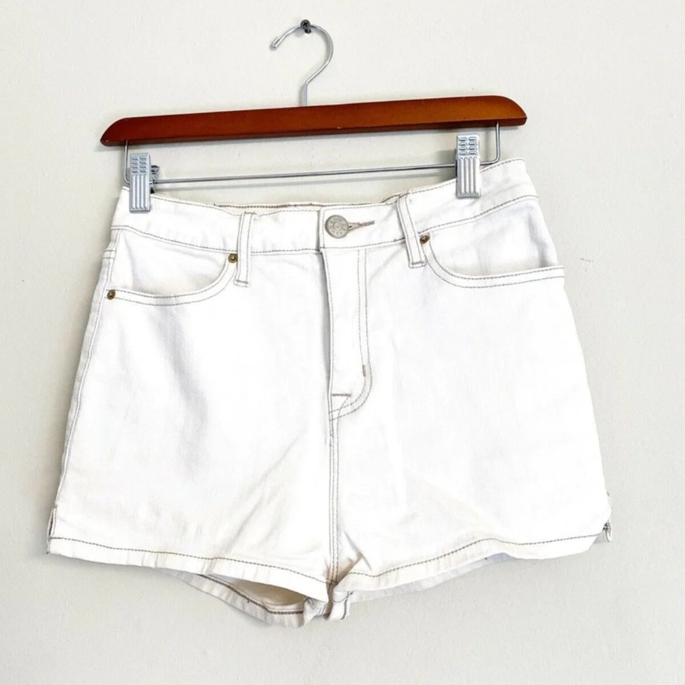 White Urban Outfitters BDG Spade High-Rise Pin-Up Shorts
